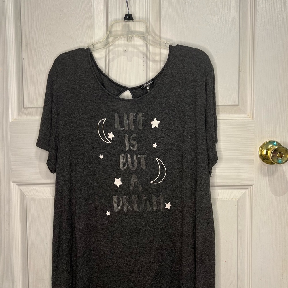Tart Intimates Women’s Sleepwear Dark Gray Short Sleeve Shirt